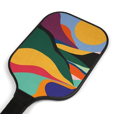 Abstract Mountain View Colorful Pickelball Kit